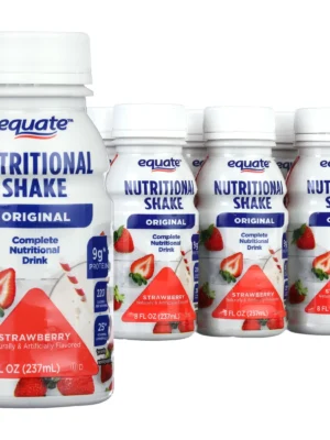 Equate Original Nutritional Shake, Strawberry, 8 fl oz, 6 Count