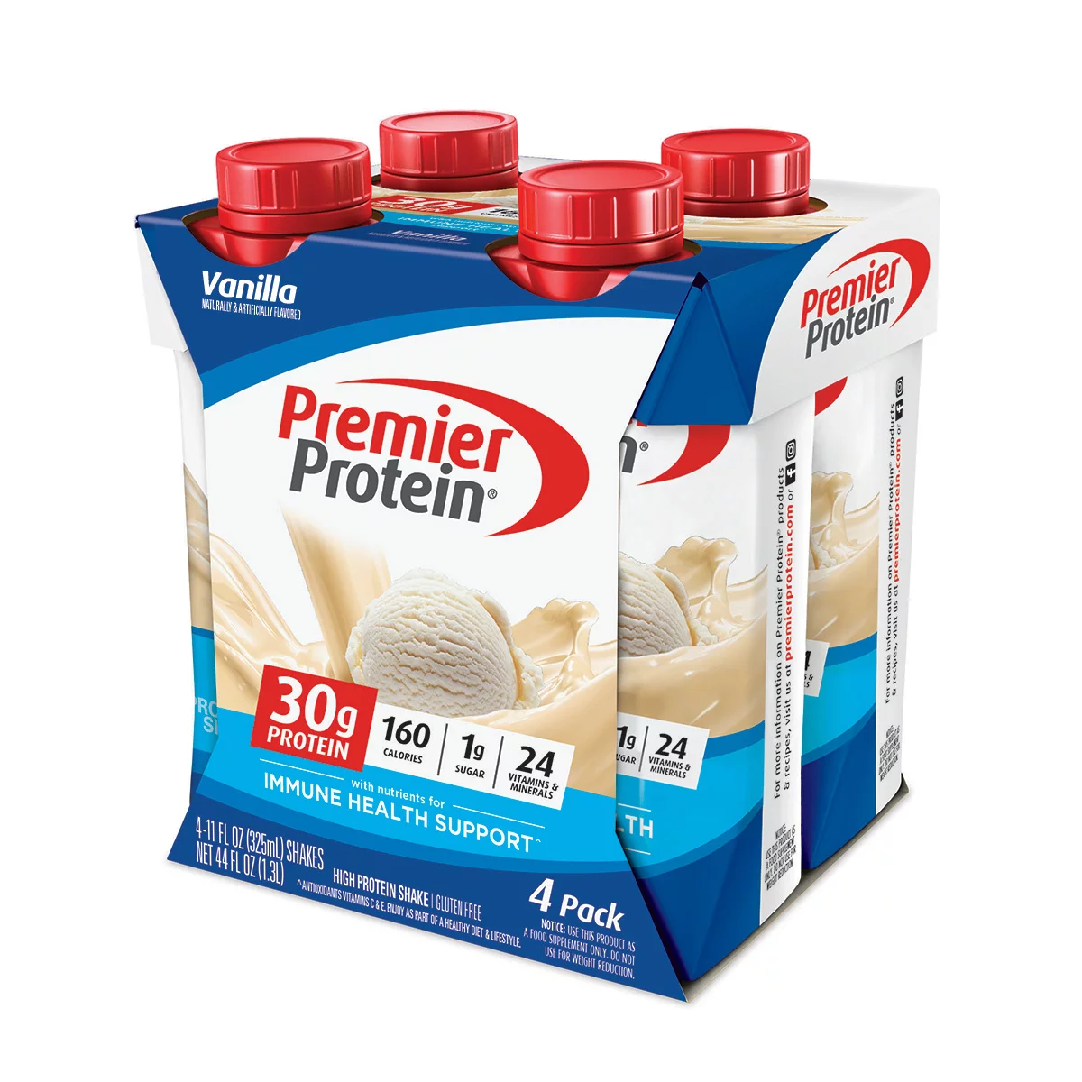 Premier Protein Shake, Vanilla, 30g Protein, 11 Fl Oz, 4 Ct