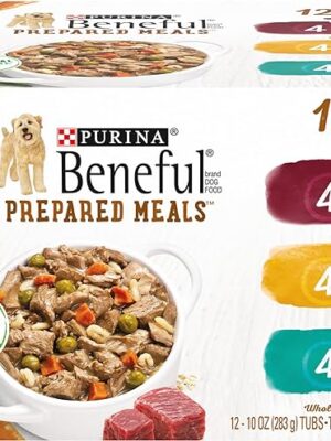 Purina Beneful High Protein, Wet Dog Food With Gravy Variety Pack, Prepared Meals Stew - (12) 10 Oz. Tubs