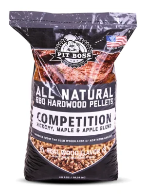 Pit Boss 100% All-Natural Hardwood Competition Blend BBQ Grilling Pellets, 40 Pound Bag