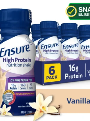 Ensure High Protein Nutritional Shake, Vanilla, 8 fl oz, 6 Ct